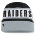 Las Vegas Raiders Fanatics Black/Gray Oskie Cuffed Knit Hat