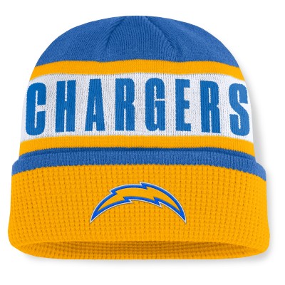 Los Angeles Chargers Fanatics Powder Blue/Gold Oskie Cuffed Knit Hat