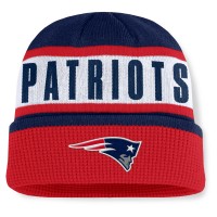 New England Patriots Fanatics Navy/Red Oskie Cuffed Knit Hat