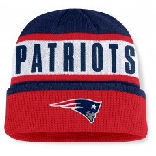 New England Patriots Fanatics Navy/Red Oskie Cuffed Knit Hat