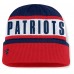 New England Patriots Fanatics Navy/Red Oskie Cuffed Knit Hat