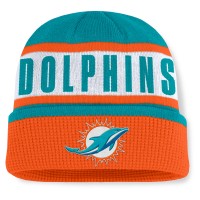 Miami Dolphins Fanatics Aqua/Orange Oskie Cuffed Knit Hat