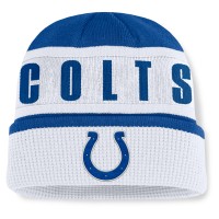 Indianapolis Colts Fanatics Royal/White Oskie Cuffed Knit Hat