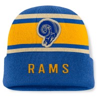 Los Angeles Rams Fanatics Heritage O-Line Cuffed Knit Hat - Royal/Gold