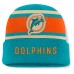 Miami Dolphins Fanatics Aqua/Orange Heritage O-Line Cuffed Knit Hat