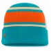 Miami Dolphins Fanatics Aqua/Orange Heritage O-Line Cuffed Knit Hat