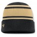 New Orleans Saints Fanatics Black/Gold Heritage O-Line Cuffed Knit Hat