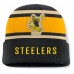 Pittsburgh Steelers Fanatics Black/Gold Heritage O-Line Cuffed Knit Hat