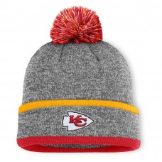 Шапка с помпоном Kansas City Chiefs Fanatics Heather Gray Motion