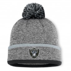 Шапка с помпоном Las Vegas Raiders Fanatics Heather Gray Motion Шапка с помпоном Las Vegas Raiders Fanatics Heather Gray Motion