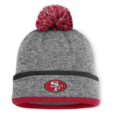Шапка с помпоном San Francisco 49ers Fanatics Heather Gray Motion