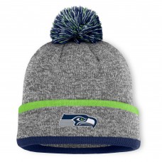 Шапка с помпоном Seattle Seahawks Fanatics Heather Gray Motion Шапка с помпоном Seattle Seahawks Fanatics Heather Gray Motion