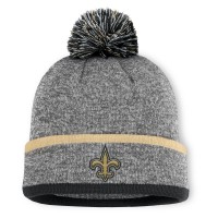 Шапка с помпоном New Orleans Saints Fanatics Heather Gray Motion