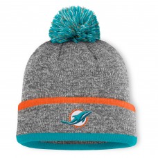 Шапка с помпоном Miami Dolphins Fanatics Heather Gray Motion