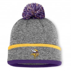 Шапка с помпоном Minnesota Vikings Fanatics Heather Gray Motion