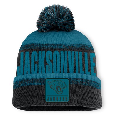Шапка с помпоном Jacksonville Jaguars Fanatics Black/Teal Play Action