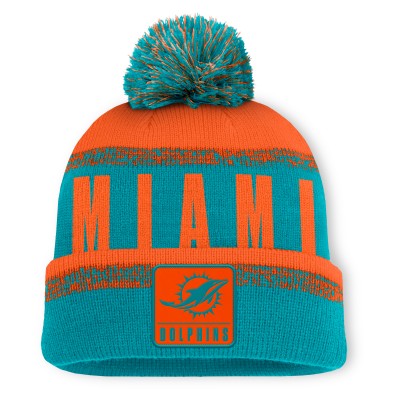 Шапка с помпоном Miami Dolphins Fanatics Aqua/Orange Play Action