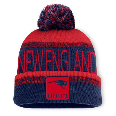 Шапка с помпоном New England Patriots Fanatics Navy/Red Play Action