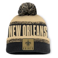 Шапка с помпоном New Orleans Saints Fanatics Black/Gold Play Action