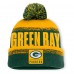 Шапка с помпоном Green Bay Packers Fanatics Green/Gold Play Action Шапка с помпоном Green Bay Packers Fanatics Green/Gold Play Action