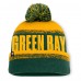 Шапка с помпоном Green Bay Packers Fanatics Green/Gold Play Action