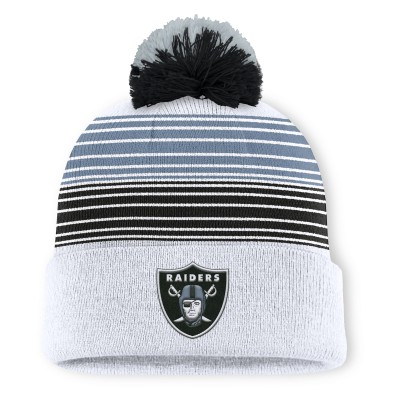 Шапка с помпоном Las Vegas Raiders Fanatics White Ghost