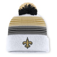 Шапка с помпоном New Orleans Saints Fanatics White Ghost