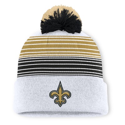 Шапка с помпоном New Orleans Saints Fanatics White Ghost