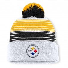 Шапка с помпоном Pittsburgh Steelers Fanatics White Ghost