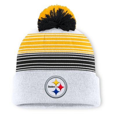 Шапка с помпоном Pittsburgh Steelers Fanatics White Ghost