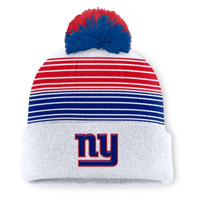 Шапка с помпоном New York Giants Fanatics White Ghost