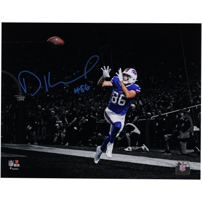 Dalton Kincaid Buffalo Bills Autographed Fanatics Authentic 11 x 14 Spotlight Touchdown Horizontal Photograph