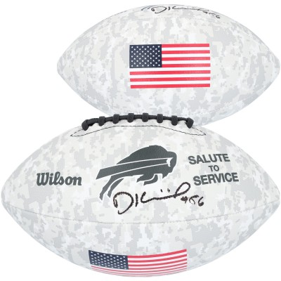 Dalton Kincaid Buffalo Bills Autographed Fanatics Authentic Wilson Salute to Service Football
