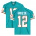 Игровая джерси Bob Griese Miami Dolphins Autographed Mitchell and Ness 1973 Teal Authentic with H.o.F. 90 Inscription