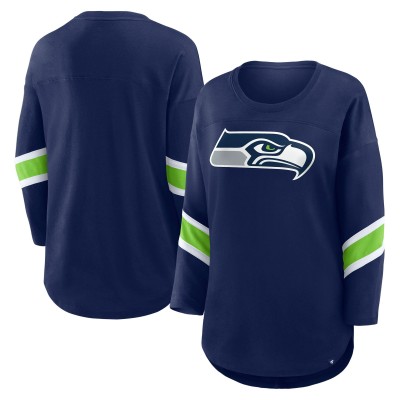 Женская Seattle Seahawks Fanatics College Navy Redzone 3/4-Sleeve T-Shirt