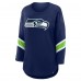 Женская Seattle Seahawks Fanatics College Navy Redzone 3/4-Sleeve T-Shirt