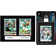 Miami Dolphins 6 x 8 Player Plaque & 2024 Team Trading Card Set