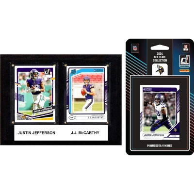 Minnesota Vikings 6 x 8 Player Plaque & 2024 Team Trading Card Set