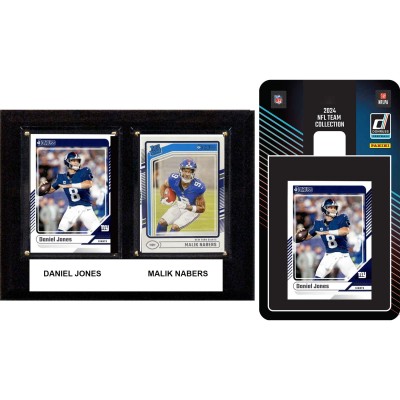 New York Giants 6 x 8 Player Plaque & 2024 Team Trading Card Set
