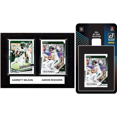 New York Jets 6 x 8 Player Plaque & 2024 Team Trading Card Set