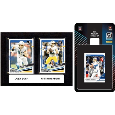 Los Angeles Chargers 6 x 8 Player Plaque & 2024 Team Trading Card Set