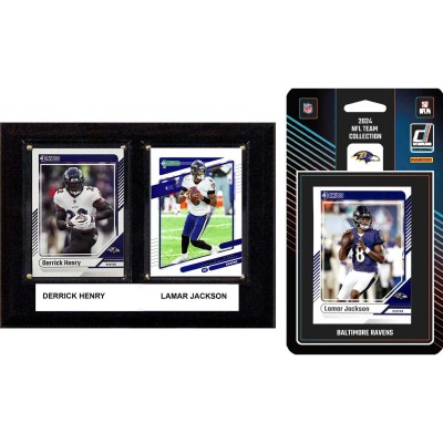 Baltimore Ravens 6 x 8 Player Plaque & 2024 Team Trading Card Set