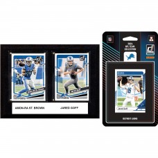 Detroit Lions 6 x 8 Player Plaque & 2024 Team Trading Card Set