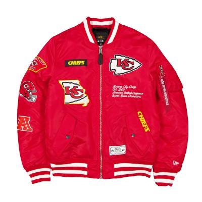 Kansas City Chiefs New Era x Alpha Industries Red MA-1 Full-Zip Bomber Jacket