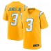 Джерси Los Angeles Chargers Derwin James Jr. Nike Gold Alternate Charger Power Game Player