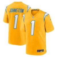 Джерси Los Angeles Chargers Quentin Johnston Nike Gold Alternate Charger Power Game Player