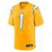 Джерси Los Angeles Chargers Quentin Johnston Nike Gold Alternate Charger Power Game Player