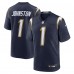 Джерси Los Angeles Chargers Quentin Johnston Nike Navy Alternate Super Chargers Game Player