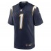 Джерси Los Angeles Chargers Quentin Johnston Nike Navy Alternate Super Chargers Game Player