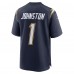 Джерси Los Angeles Chargers Quentin Johnston Nike Navy Alternate Super Chargers Game Player
